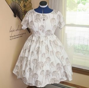 Vintage 1950s pattern handmade dress